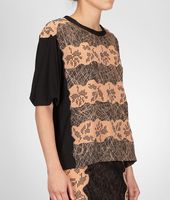 Bottega Veneta® Studded Viscose Crepe Printed Top Bottega Veneta® Studded Viscose Crepe Printed Top