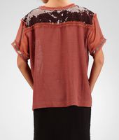 Bottega Veneta® Perforiertes Top aus Seide und Ayers mit Paillettenbesatz und Blumemotiv Bottega Veneta® Perforiertes Top aus Seide und Ayers mit Paillettenbesatz und Blumemotiv