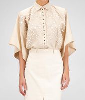 Bottega Veneta® Polyester Embroidered Shirt Bottega Veneta® Polyester Embroidered Shirt