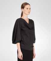 Bottega Veneta® Nero Light Silk Top Bottega Veneta® Nero Light Silk Top