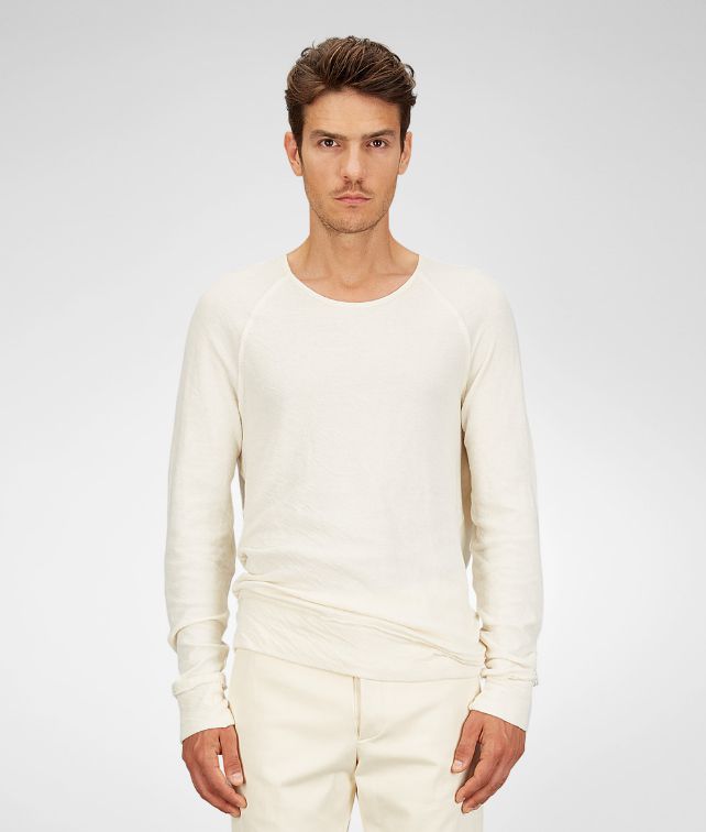 BOTTEGA VENETA Pearl Light Double Jersey T-Shirt Polo And Tee U fp