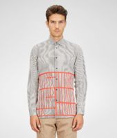 Bottega Veneta® Nero Pearl New Red Framework Print Shirt Bottega Veneta® Nero Pearl New Red Framework Print Shirt