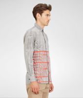 Bottega Veneta® Nero Pearl New Red Framework Print Shirt Bottega Veneta® Nero Pearl New Red Framework Print Shirt