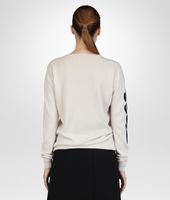 Bottega Veneta® MIST NERO CHRYSANTHEMUM CASHMERE EMBROIDERED SWEATER Bottega Veneta® MIST NERO CHRYSANTHEMUM CASHMERE EMBROIDERED SWEATER