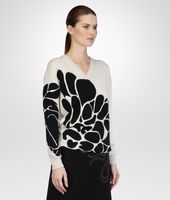 Bottega Veneta® MIST NERO CHRYSANTHEMUM CASHMERE EMBROIDERED SWEATER Bottega Veneta® MIST NERO CHRYSANTHEMUM CASHMERE EMBROIDERED SWEATER