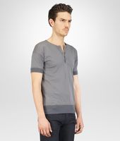 Bottega Veneta® T-SHIRT AUS BIO-BAUMWOLLE UND FLANELL NEW LIGHT GREY Bottega Veneta® T-SHIRT AUS BIO-BAUMWOLLE UND FLANELL NEW LIGHT GREY