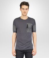 Bottega Veneta® New Dark Grey Viscose Jersey Soft Nylon T-Shirt Bottega Veneta® New Dark Grey Viscose Jersey Soft Nylon T-Shirt
