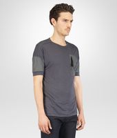 Bottega Veneta® New Dark Grey Viscose Jersey Soft Nylon T-Shirt Bottega Veneta® New Dark Grey Viscose Jersey Soft Nylon T-Shirt