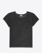CLASSIC DEEP CREWNECK T SHIRT IN BLACK Garment Dyed Cotton Jersey