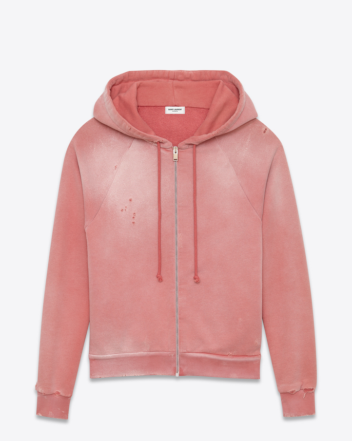 saint laurent hoodie pink