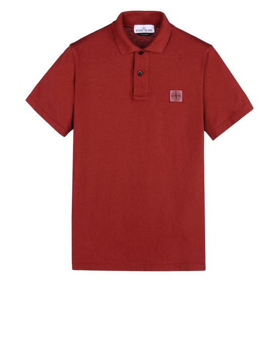 stone island polo shirt red