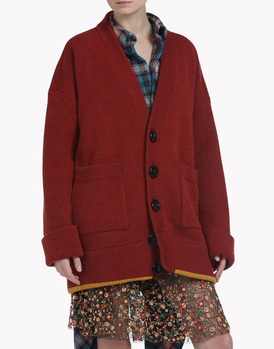 oversize wool cardigan tops & tees Woman Dsquared2