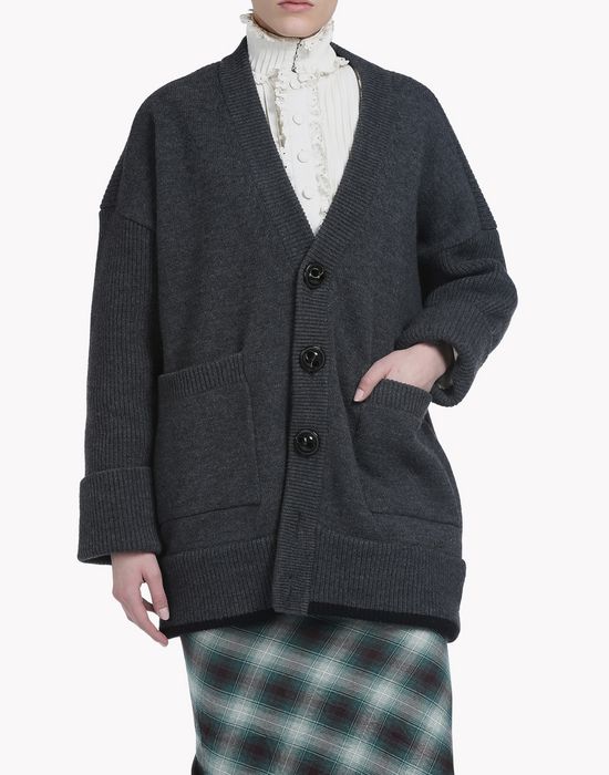 oversize wool cardigan tops & tees Woman Dsquared2