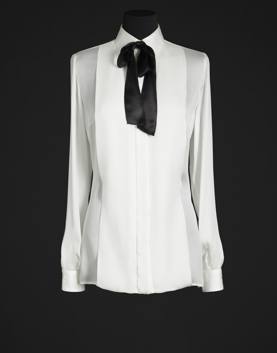 Chiffon blouse - Long sleeve shirts - Dolce&Gabbana - Summer 2014 Chiffon blouse - Long sleeve shirts - Dolce&Gabbana - Summer 2014