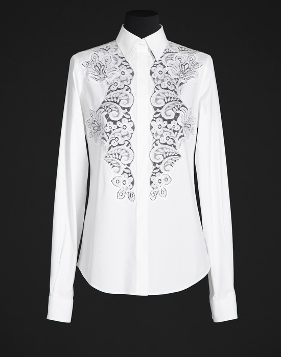 Camicia in popeline stretch - Camicie maniche lunghe - Dolce&Gabbana - Estate 2014 Camicia in popeline stretch - Camicie maniche lunghe - Dolce&Gabbana - Estate 2014