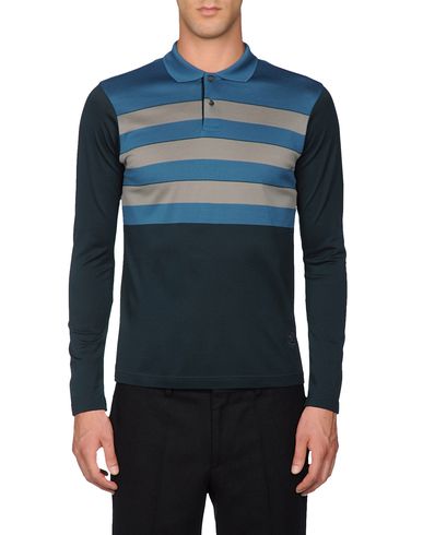 Stripe-Front Polo Shirt