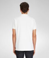 Bottega Veneta® Platre Cotton Piquet Polo Shirt Bottega Veneta® Platre Cotton Piquet Polo Shirt