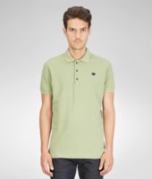 Bottega Veneta® Reseda Cotton Piquet Polo Shirt Bottega Veneta® Reseda Cotton Piquet Polo Shirt