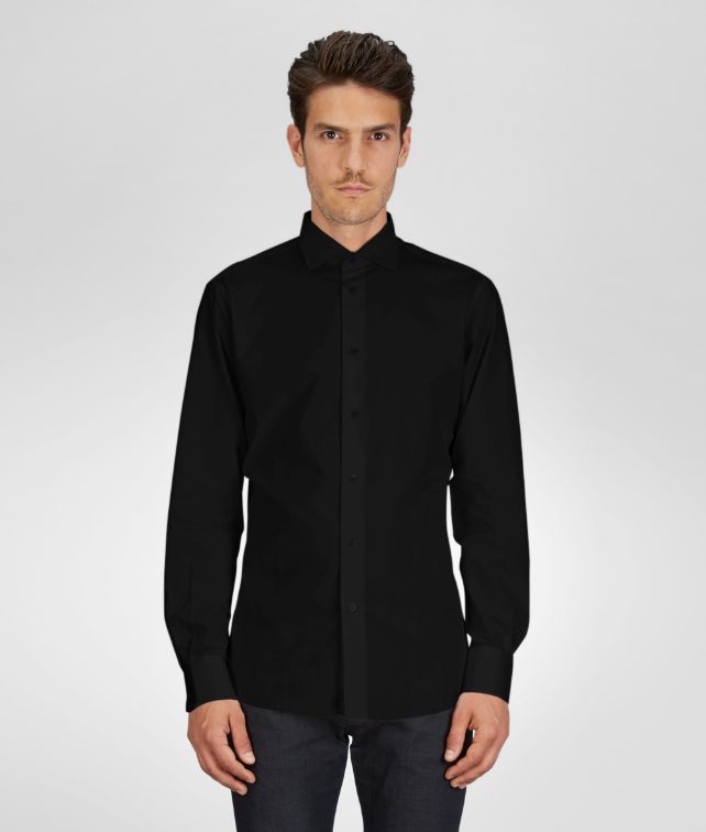BOTTEGA VENETA SHIRT IN NERO COTTON Polo And Tee U fp