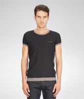 Bottega Veneta® Shadow Nero Washed Jersey Chiffon T-Shirt Bottega Veneta® Shadow Nero Washed Jersey Chiffon T-Shirt