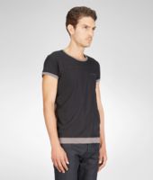 Bottega Veneta® Shadow Nero Washed Jersey Chiffon T-Shirt Bottega Veneta® Shadow Nero Washed Jersey Chiffon T-Shirt