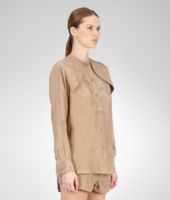 Bottega Veneta® Walnut Silk Shirt Bottega Veneta® Walnut Silk Shirt