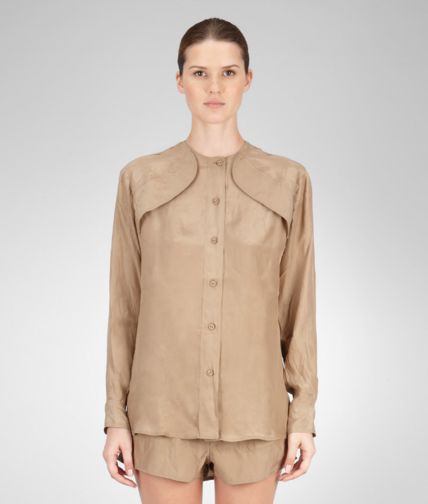BOTTEGA VENETA - Hemd aus Seide Walnut