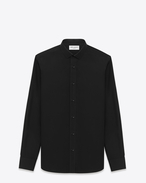 Signature Dylan COLLAR SHIRT in Black COTTON POPLIN