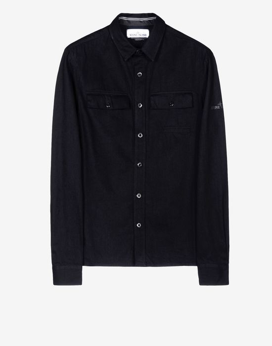black denim shirt jacket