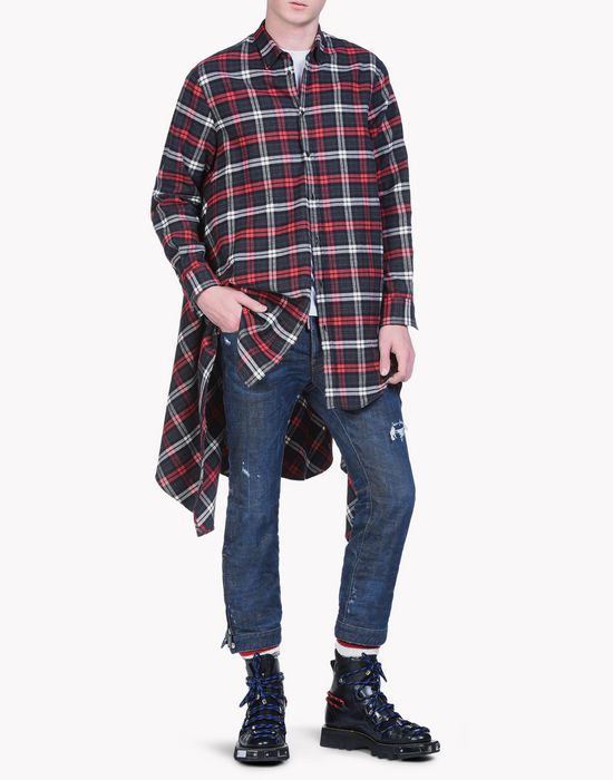 check cotton blanket shirt shirts Man Dsquared2