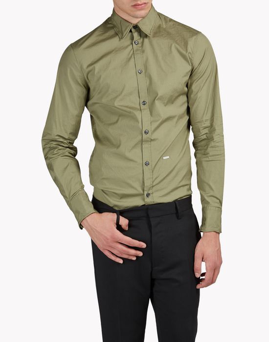 wired collar poplin shirt shirts Man Dsquared2