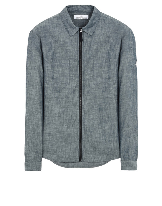 stone island chambray denim shirt