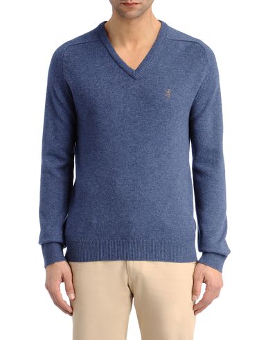 Contrast Lambswool V-Neck