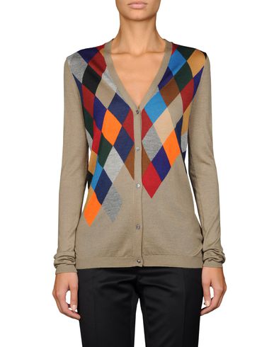 Argyle-Front Cardigan