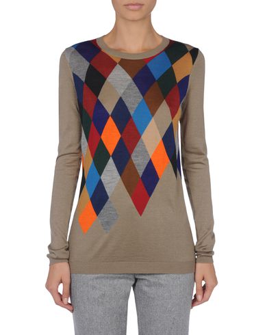 Argyle-Front Sweater