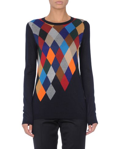 Argyle-Front Sweater