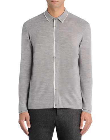 Contrast Trim Fine Knitted Shirt