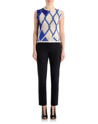 Linked argyle cashmere sleeveless sweater