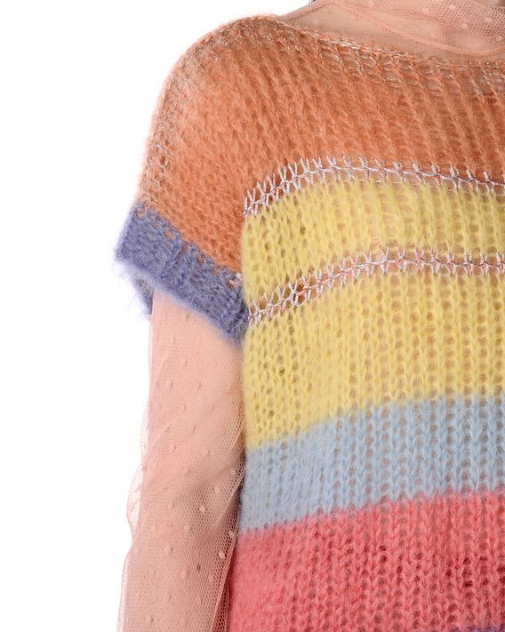 REDValentino Mohair And Lurex Knit Cropped Sweater - Knit Sweater for Women | REDValentino E-Store