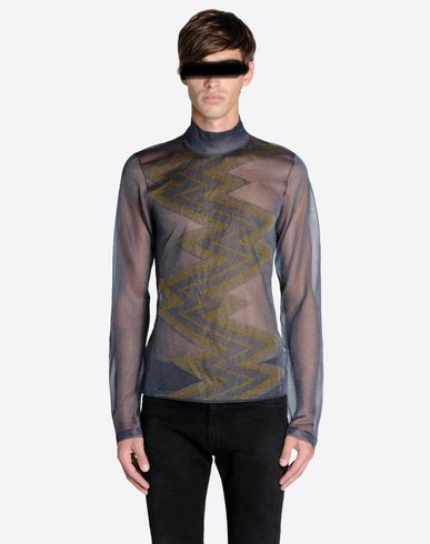 MAISON MARGIELA 10 Psychedelic zig-zag printed knit turtleneck