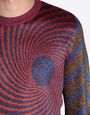 MAISON MARGIELA 10 Psychedelic 'Spiral' printed Lurex jumper