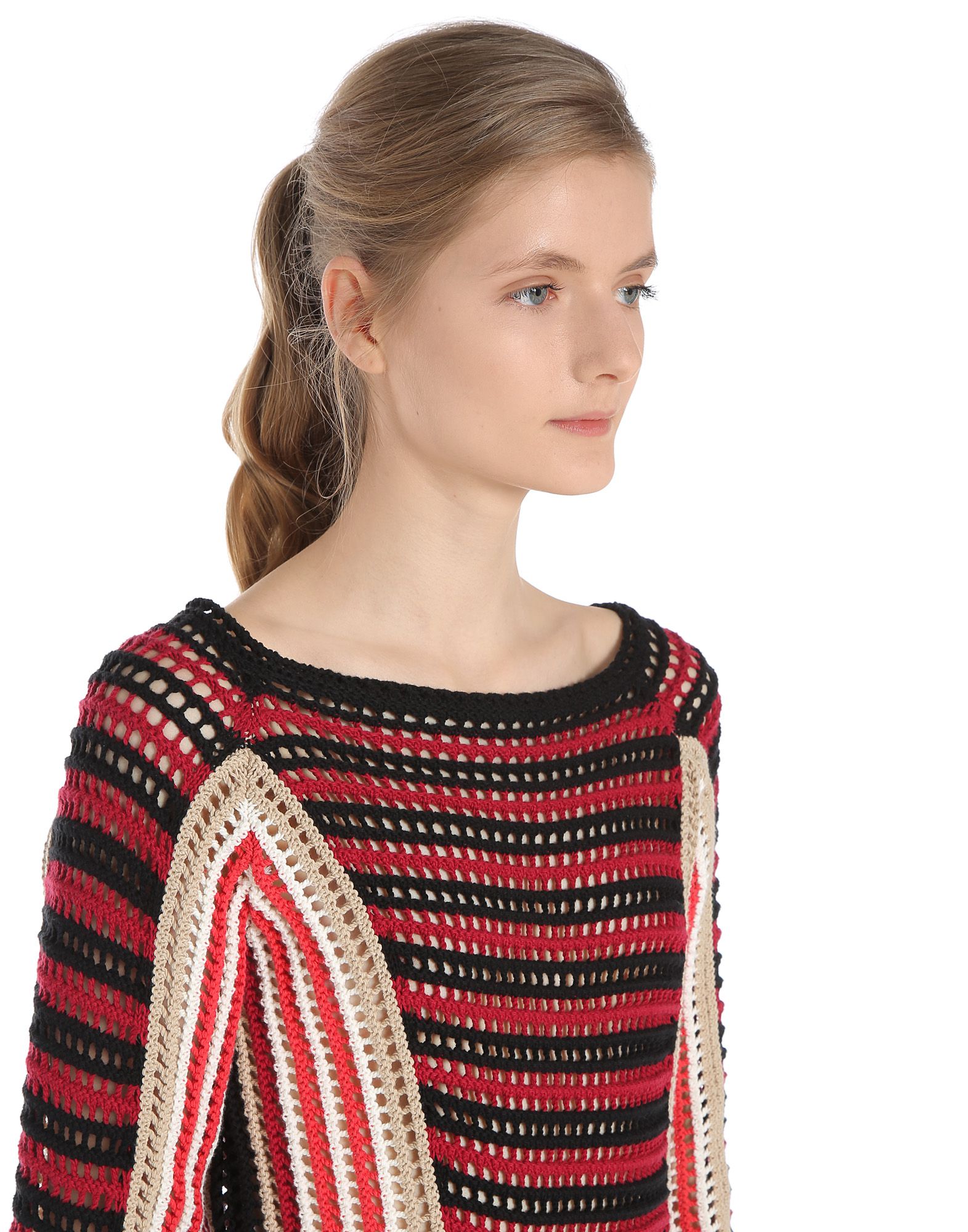 REDValentino Multicolor Crochet Sweater Knit Sweater for Women