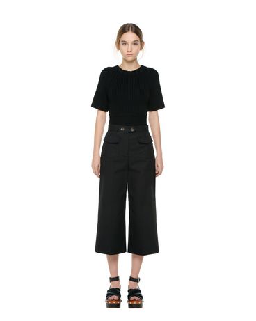 REDValentino Top aus Baumwollstrick mit Schleifen-Detail