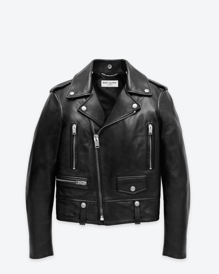 saintlaurent, Classic Motorcycle Jacket in Black Leather