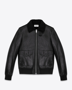 Classic Flight Jacket in Black Leather
