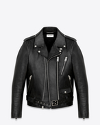 Signature Motorcycle Jacket in Black Washed Leather