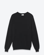 Classic Saint Laurent Crew NECK sweater IN Black CASHMERE