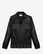 CLASSIC CURTIS FRINGE JACKET IN BLACK LEATHER