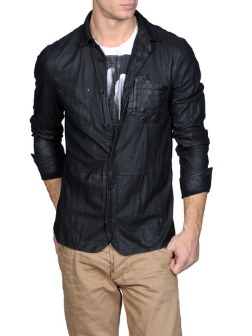 DIESEL - Leather jackets - LANCELOT 00UIK