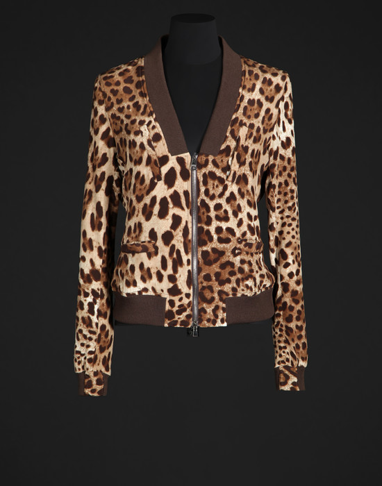 Crepe de chine leopard print jacket - Jackets - Dolce&Gabbana - Summer 2014 Crepe de chine leopard print jacket - Jackets - Dolce&Gabbana - Summer 2014
